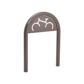 Fahrradbügel - Fahrradständer - mit Beschilderung - zweiseitig - Einbetonierung - Stahl - Büroklammerform - 1.000 x 625 mm (HxB) - Farbe wählbar