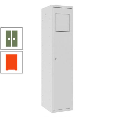 Wäschesammelschrank, Wäscheschrank, Einwurfklappe, Beutelhalter, 1.800 x 400 x 500 mm (HxBxT), Korpus anthrazitgrau, Front anthrazitgrau