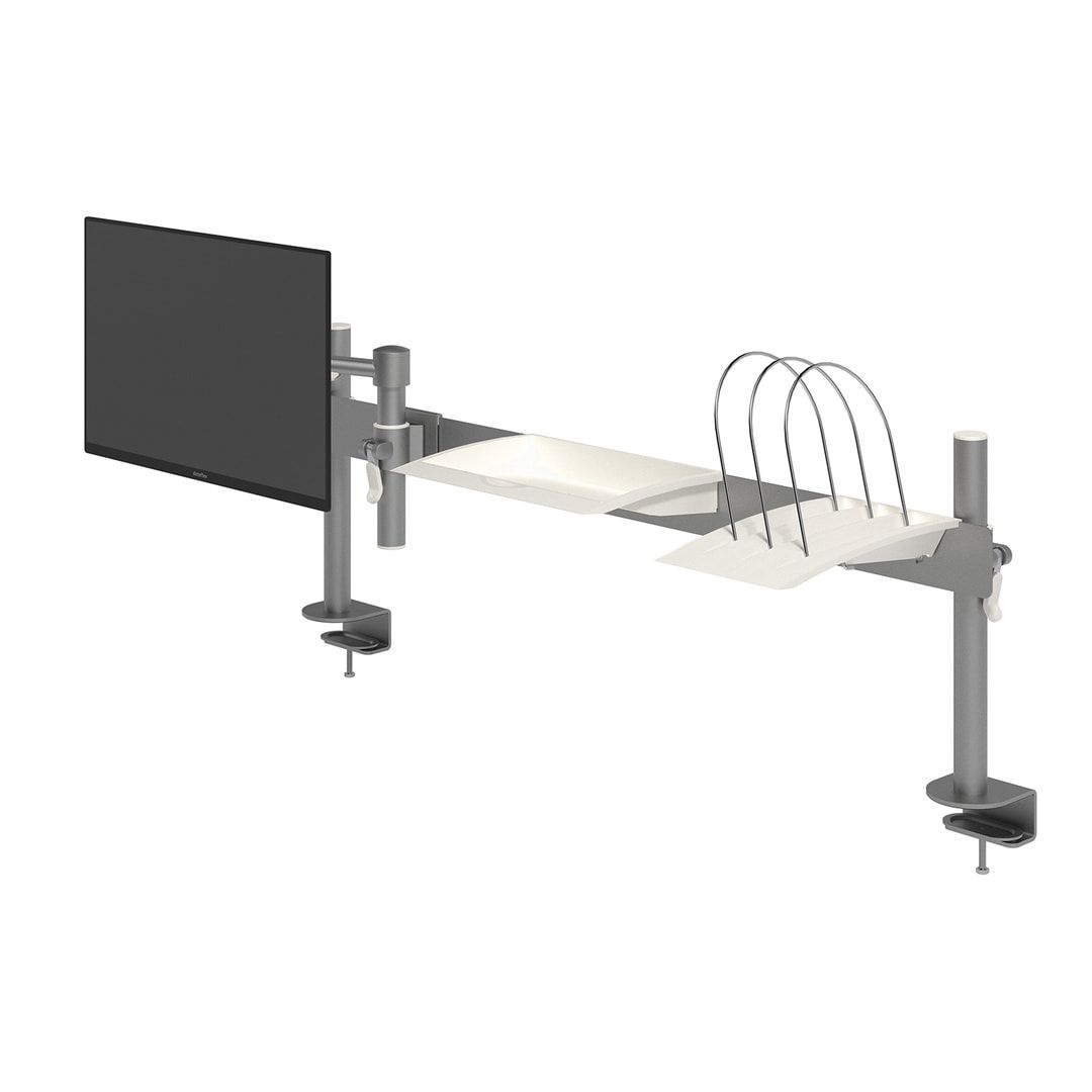 A4-Ablage, Heftablage, Briefablage, Organisator, Utensilienhalter, für Schienensystem, Schienenbefestigung, 52 x 335 x 251 mm (HxBxT), weiß