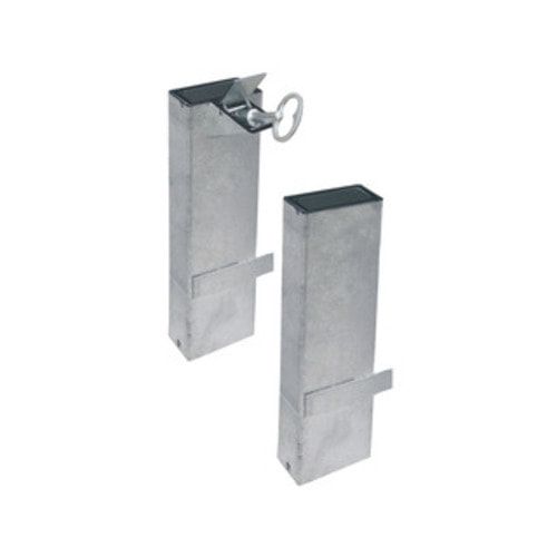 Bodenhülse rechteckig, 80 x 40 mm (BxT), feuerverzinkt, verriegelbar
