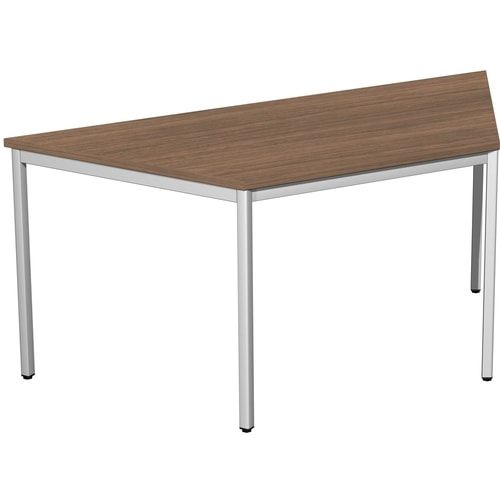 Schreibtisch - 4-Fuß Eco - Trapezform - 720 x 693 x 1.600 mm (HxBxT) - Gestell lichtgrau - Dekor Ahorn