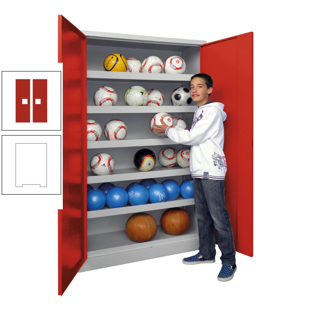 Ballschrank - Vollblechtüren - 5 Böden - 1.950x1.500x500 mm (HxBxT) - anthrazitgrau