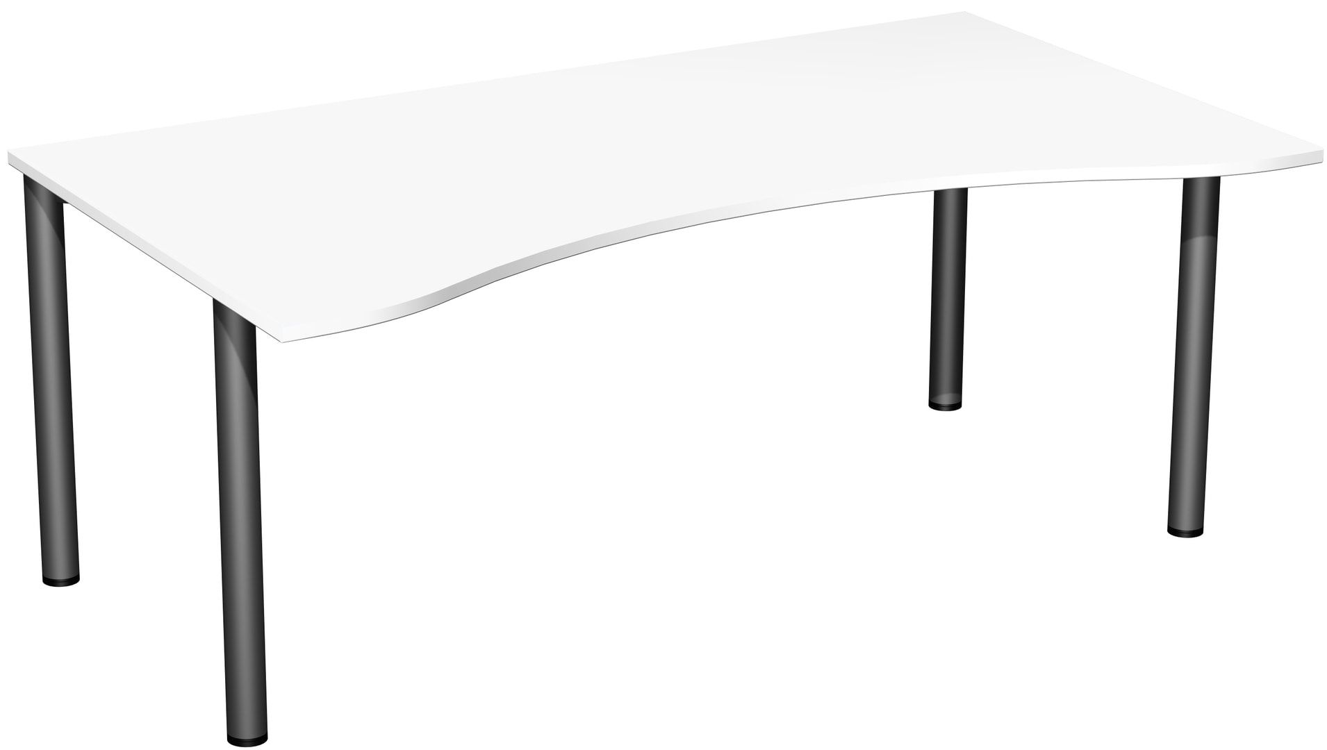 Ergo-Schreibtisch - 4-Fuß Flex - Bürotisch - 720 x 1.600 x 1.000 mm (HxBxT) - Gestell anthrazit - Ahorn