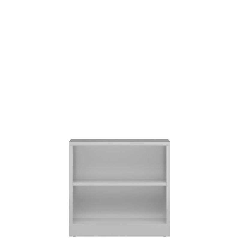 Aktenregal, Ordnerregal, Büroregal, 2 Fächer, Stahl, pulverbeschichtet, 750 x 800 x 380 mm (HxBxT), Farbe: lichtgrau