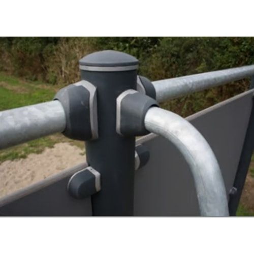Pull-Up Station, Liegestütze Klimmzug, interaktiv, App, feuerverzinkt, Calisthenics, ab 13 Jahre, 2 Nutzer, 2.400 x 130 x 2.270 mm (HxBxT), Grau