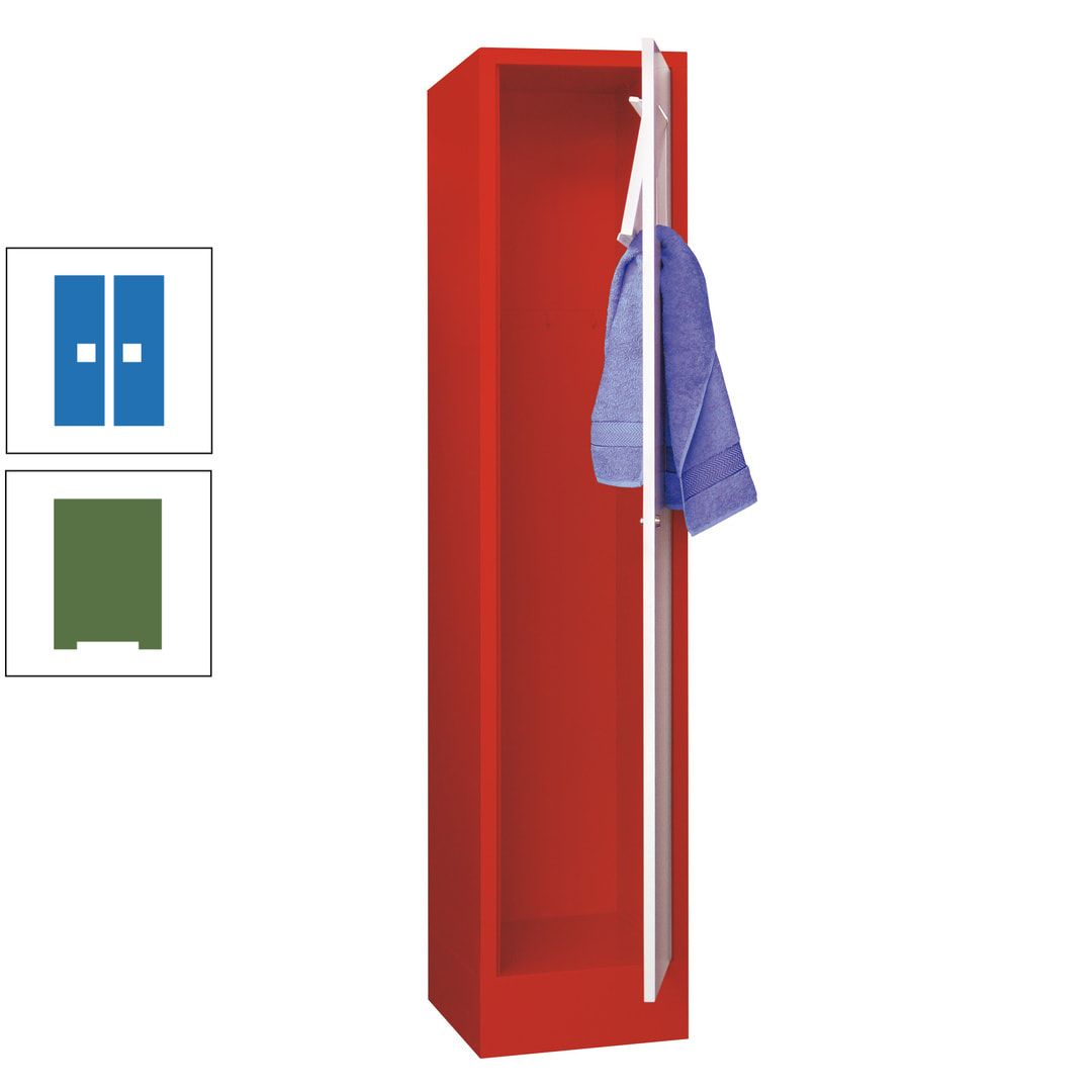 Wäschesammelschrank - 1.850 x 400 x 500 mm (HxBxT) - Sockel - Drehriegel - anthrazitgrau