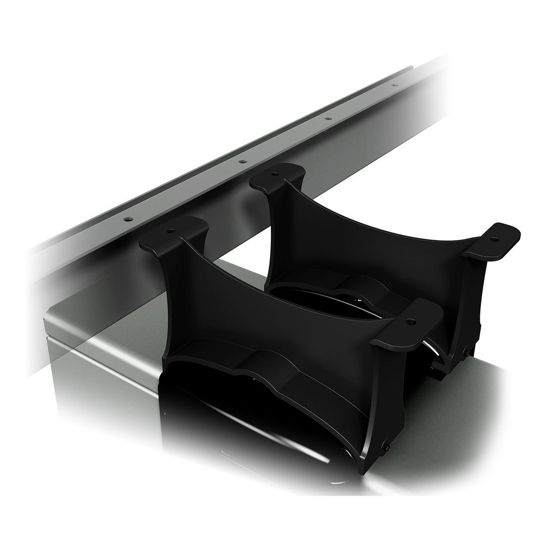 Computerhalterung - Computergehäuse-Halterung - PC-Halter - Farbe schwarz - verstellbar - 452 x 216 x 130 mm (HxBxT)