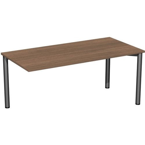 Schreibtisch - 4-Fuß Flex - Bürotisch - 720 x 1.000 x 800 mm (HxBxT) - Gestell anthrazit - Ahorn