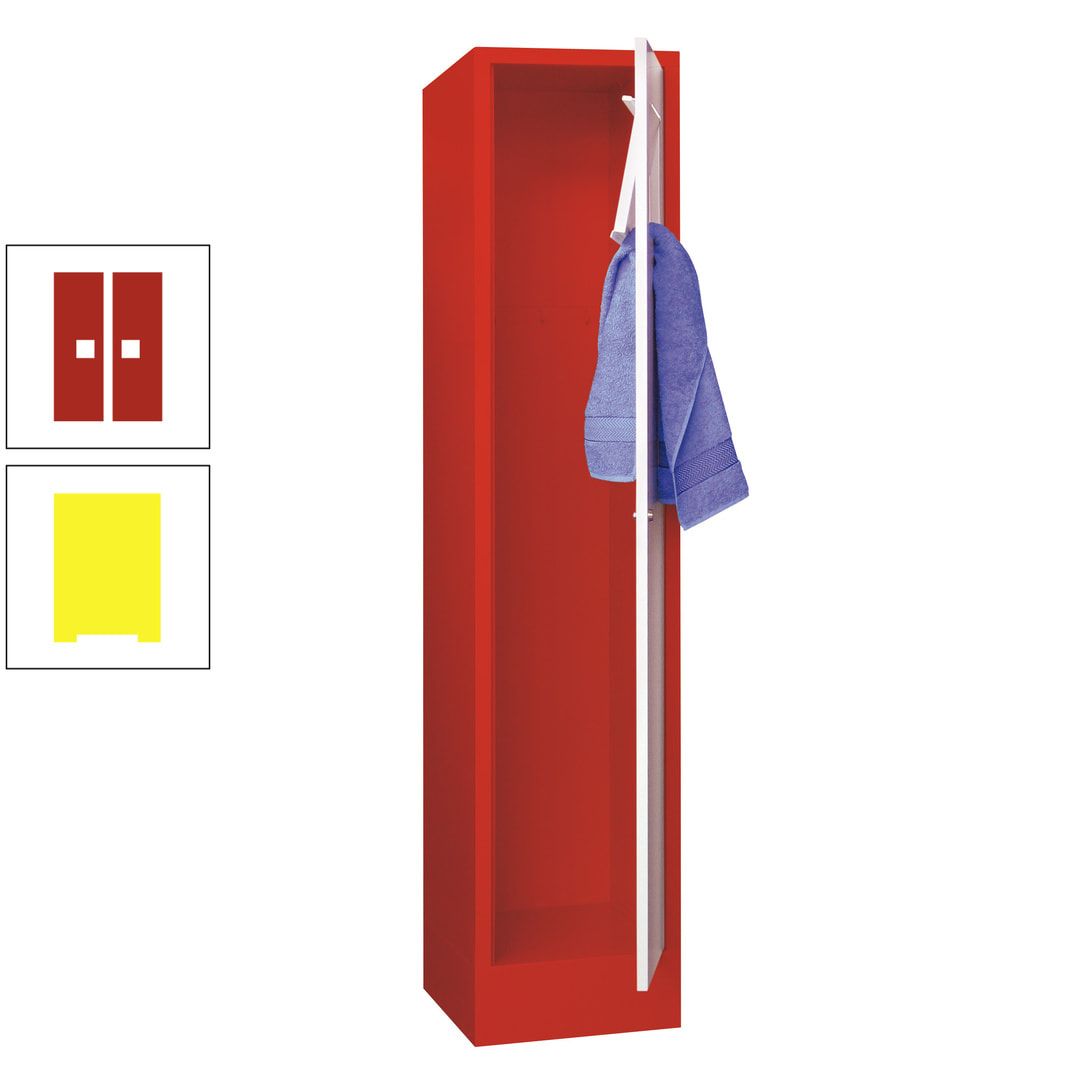 Wäschesammelschrank - 1.850 x 400 x 500 mm (HxBxT) - Sockel - Drehriegel - anthrazitgrau