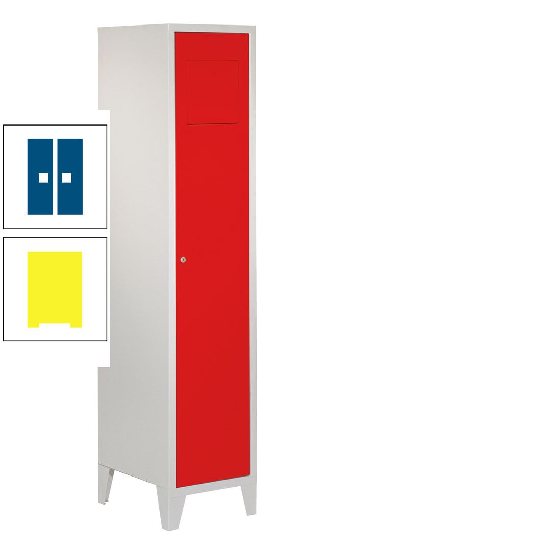 Wäschesammelschrank - 1.850 x 400 x 500 mm (HxBxT) - Füße - Drehriegel - anthrazitgrau