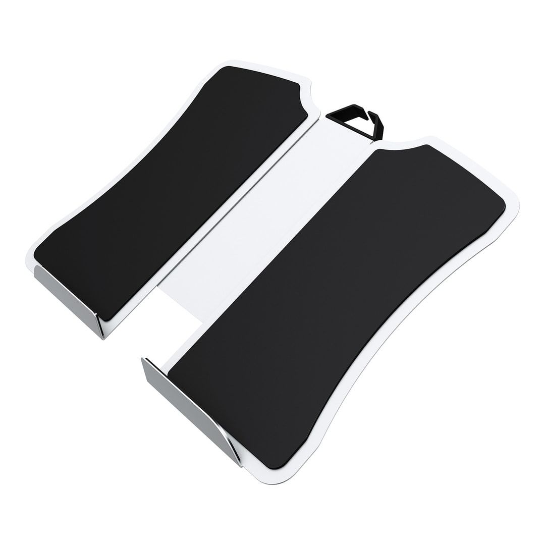 Laptophalterung, Notebookhalterung für Monitorarm, VESA MIS-D 100 x 100 mm, 300 - 365 x 285 mm (BxT) , max. 12 kg, rutschfeste Oberfläche, Kabelklemme