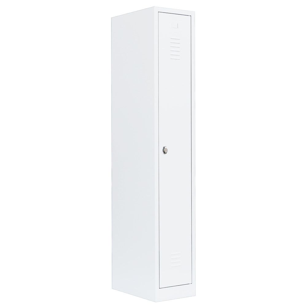 Garderobenschrank, Garderobenspind, 1 Abteil, 1.800 x 315 x 500 mm (HxBxT), Stahl, Korpusfarbe: lichtgrau, Frontfarbe: anthrazitgrau