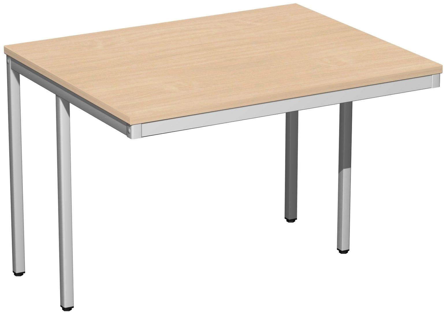 Schreibtisch - 4-Fuß Eco - Bürotisch - 720 x 1.000 x 800 mm (HxBxT) - Gestell lichtgrau - Ahorn