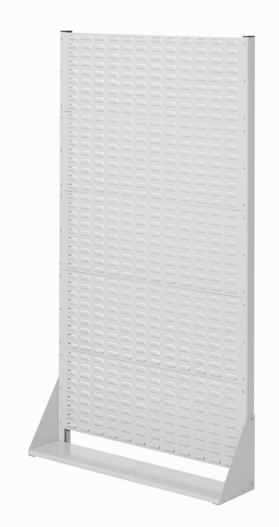 Stationäre Regalwand - Schlitzwand für Sichtlagerkästen - einseitig - mit 102 Kästen bestückt - 1.790 x 1.000 x 240 mm (HxBxT)