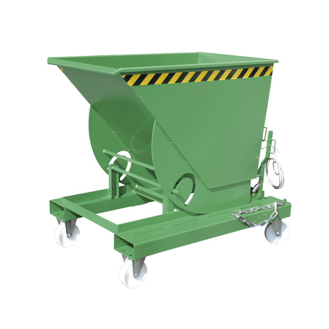 BAUER Muldenkippbehälter - 500 l Volumen - 1.000 kg - feuerverzinkt