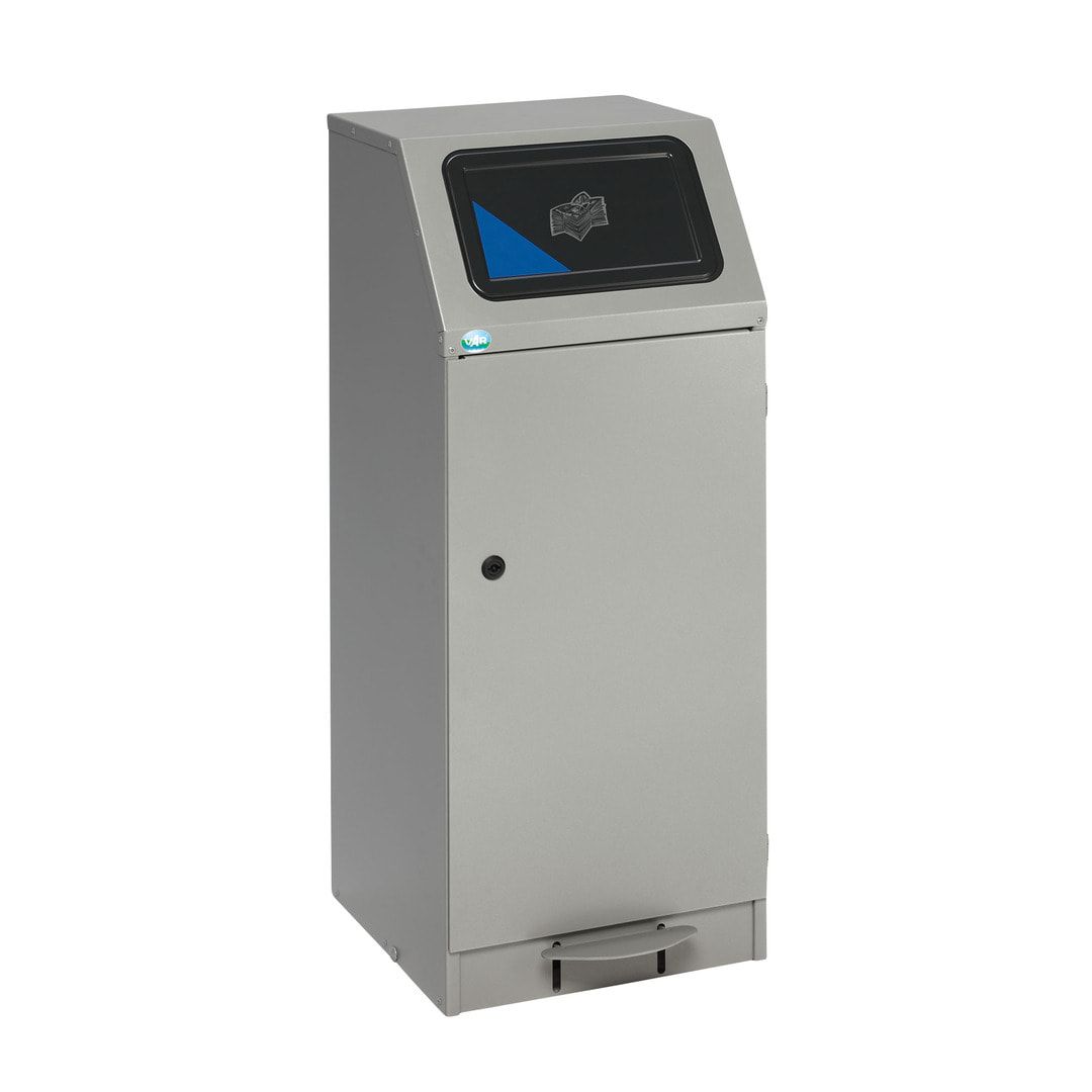 Wertstoffsammelgerät - Volumen 43 l - 760 x 405 x 475 mm (HxBxT) - silber