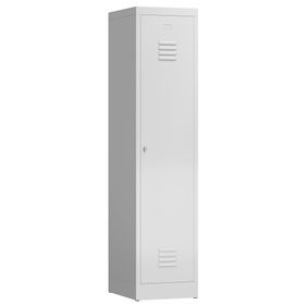 Garderobenschrank, Garderobenspind, 1 Abteil, Abteiltrennwand, 1.800 x 415 x 500 mm (HxBxT), Stahl, Drehriegel, Farben wählbar