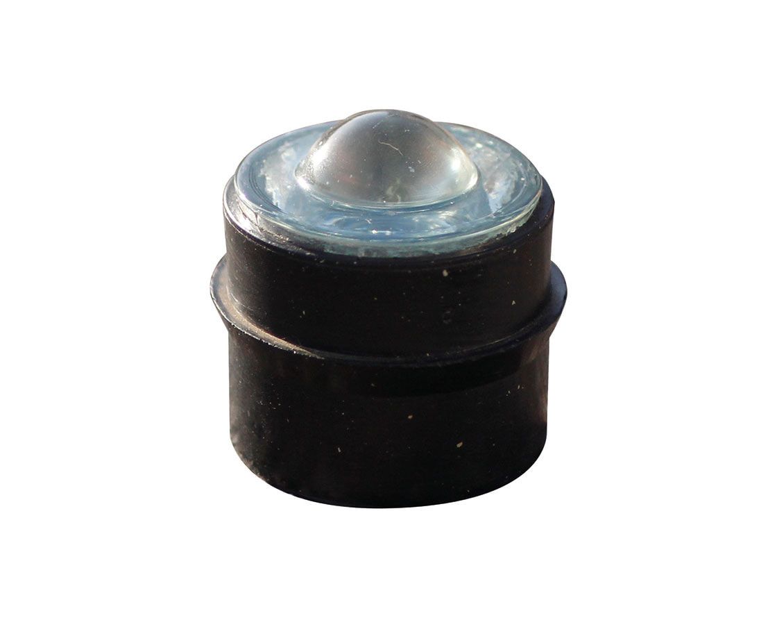 Glas Straßenbolzen mit Reflektoren - Polycarbonat - 56 x 50 mm (HxD) - silber - VPE 6 Stück