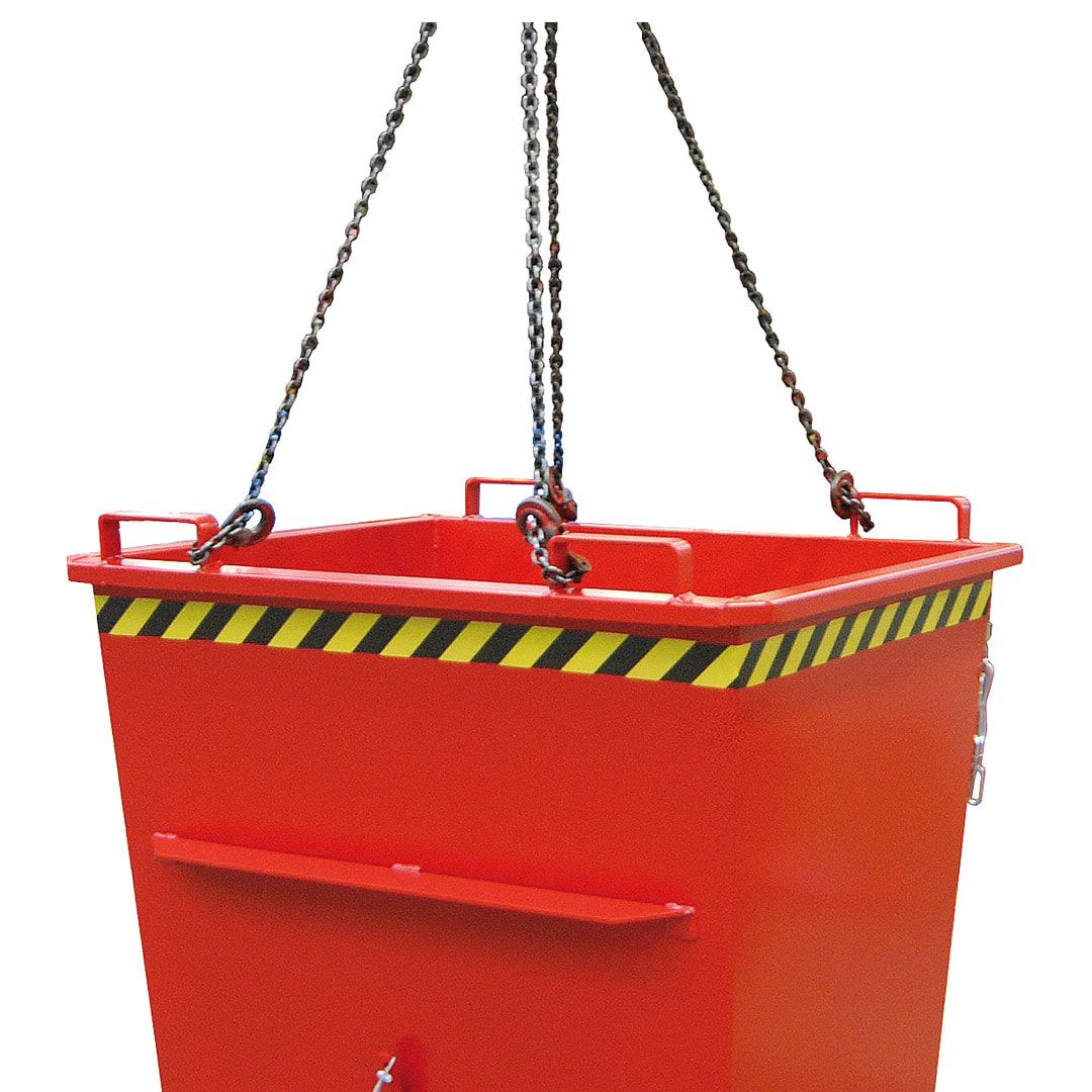 BAUER Klappbodenbehälter - 1.000 l - konisch - 1200x1040x1271 mm - stapelbar - feuerrot