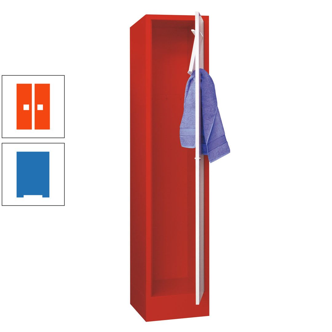 Wäschesammelschrank - 1.850 x 400 x 500 mm (HxBxT) - Sockel - Drehriegel - anthrazitgrau