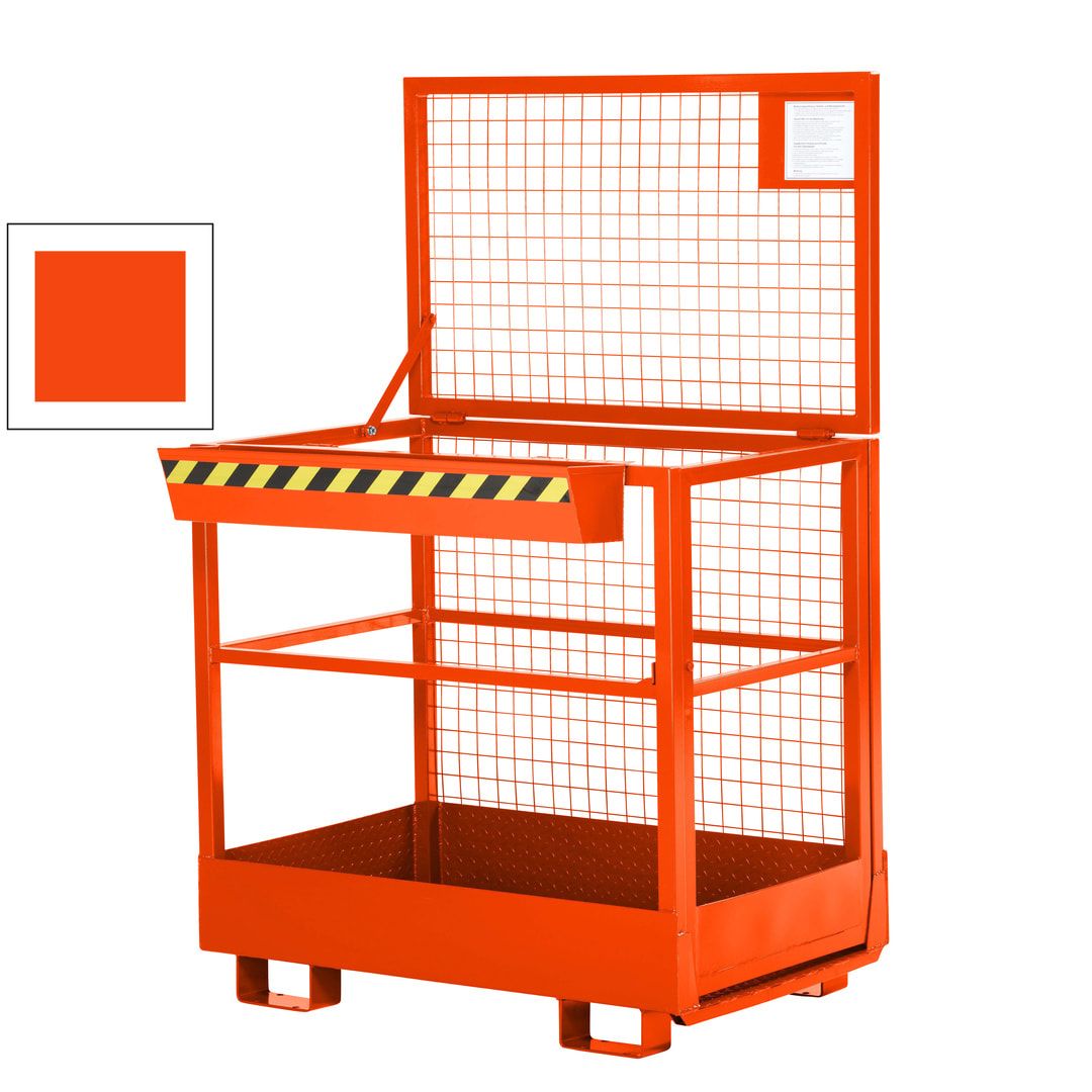 Arbeitsbühne für Stapler und Frontlader - Arbeitskorb - Montagebühne - 2 Personen - Tragkraft 300 kg - 1.910 x 1.200 x 800 mm (HxBxT) - anthrazitgrau