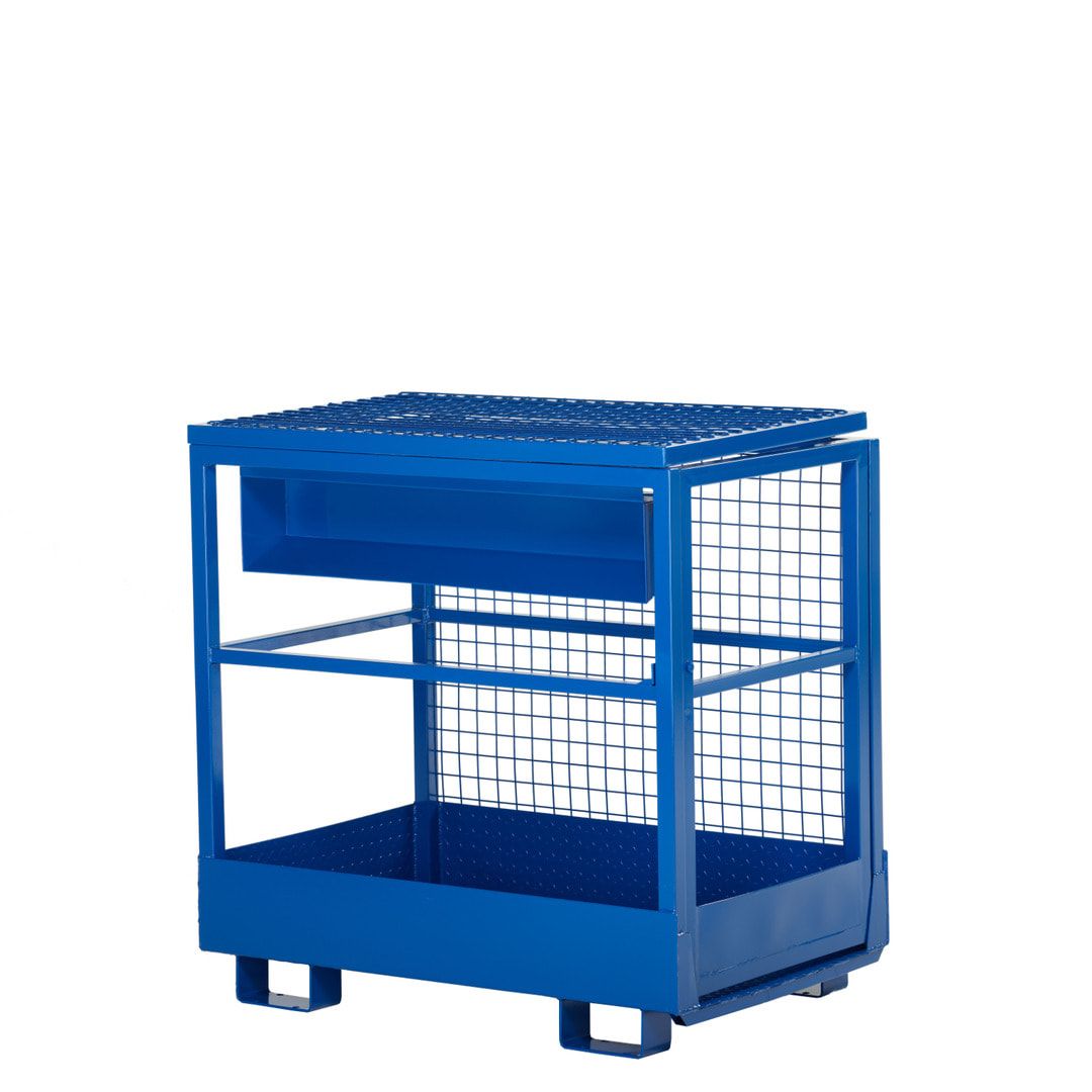 Arbeitsbühne für Stapler und Frontlader - Arbeitskorb - Montagebühne - 2 Personen - Tragkraft 300 kg - 1.910 x 1.200 x 800 mm (HxBxT) - anthrazitgrau