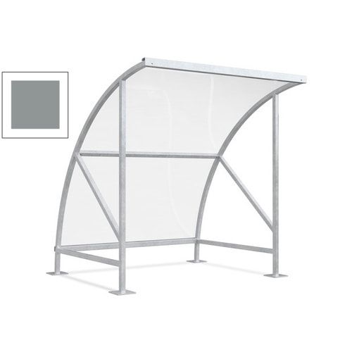 Fahrradunterstand - Fahrradgarage mit Bogendach - Stahl und Kunststoff - 2.290 x 2.090 x 2.100 mm (HxBxT) - Farbe Achatgrau