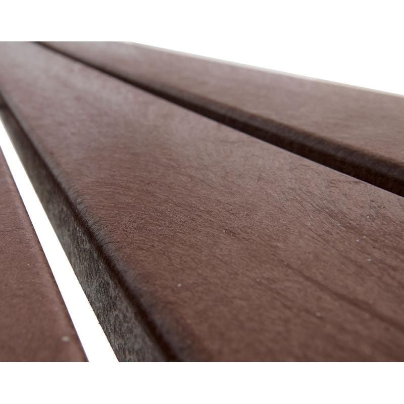Liegestuhl aus Kunststoff und Stahlstreben - mit Rückenlehne - 808 x 1.800 mm (HxB) - Farbe enzianblau - Parkbank - Gartenbank