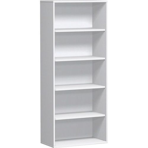 Büroregal, 5 Ordnerhöhen, modular, Metallsockel/Standfüße, Dreischicht-Feinspan, Einlegeboden, 1.920 x 1.000 x 425 mm (HxBxT), Dekor Ahorn
