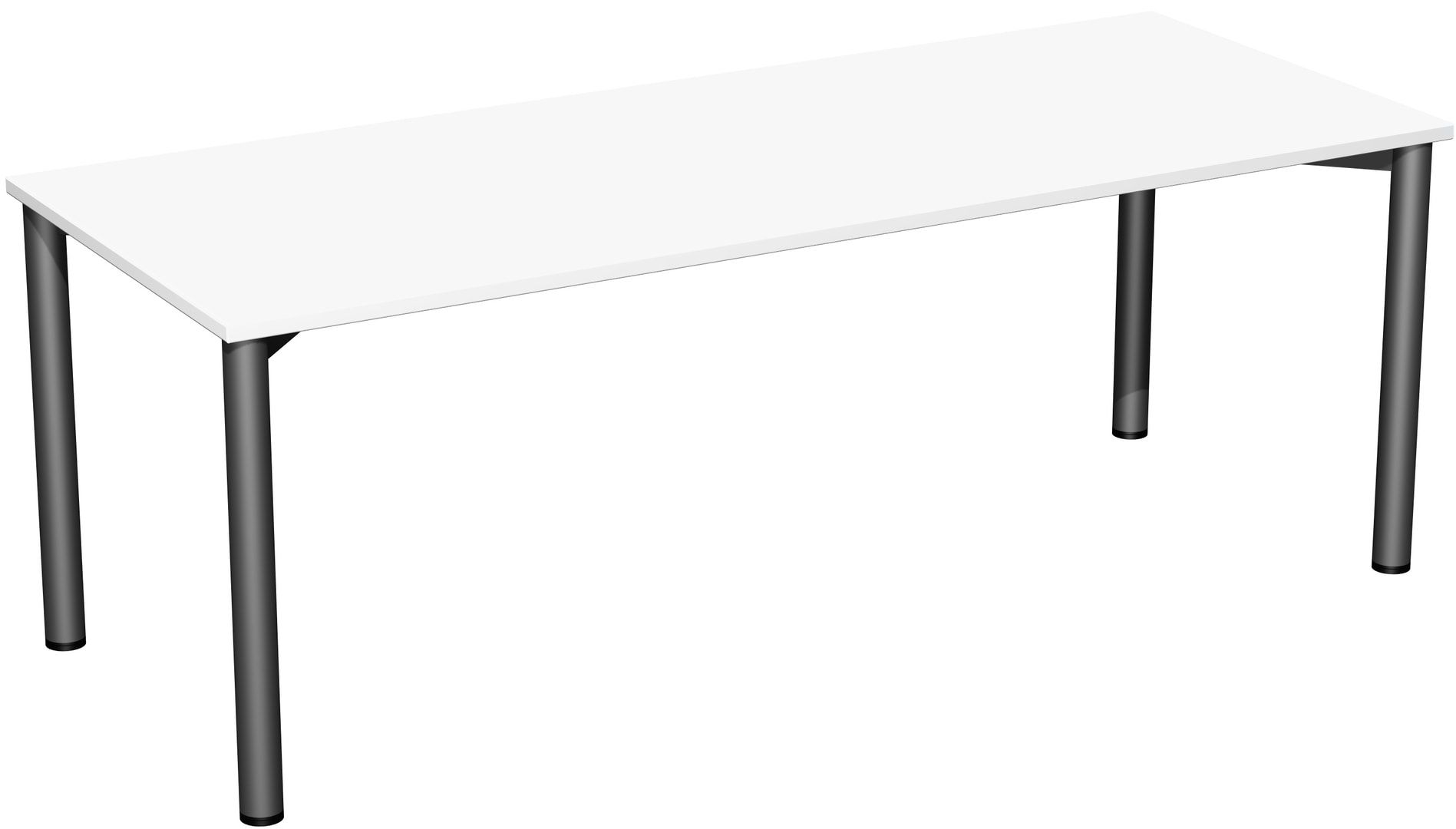Schreibtisch - 4-Fuß Flex - Bürotisch - 720 x 1.000 x 800 mm (HxBxT) - Gestell anthrazit - Ahorn