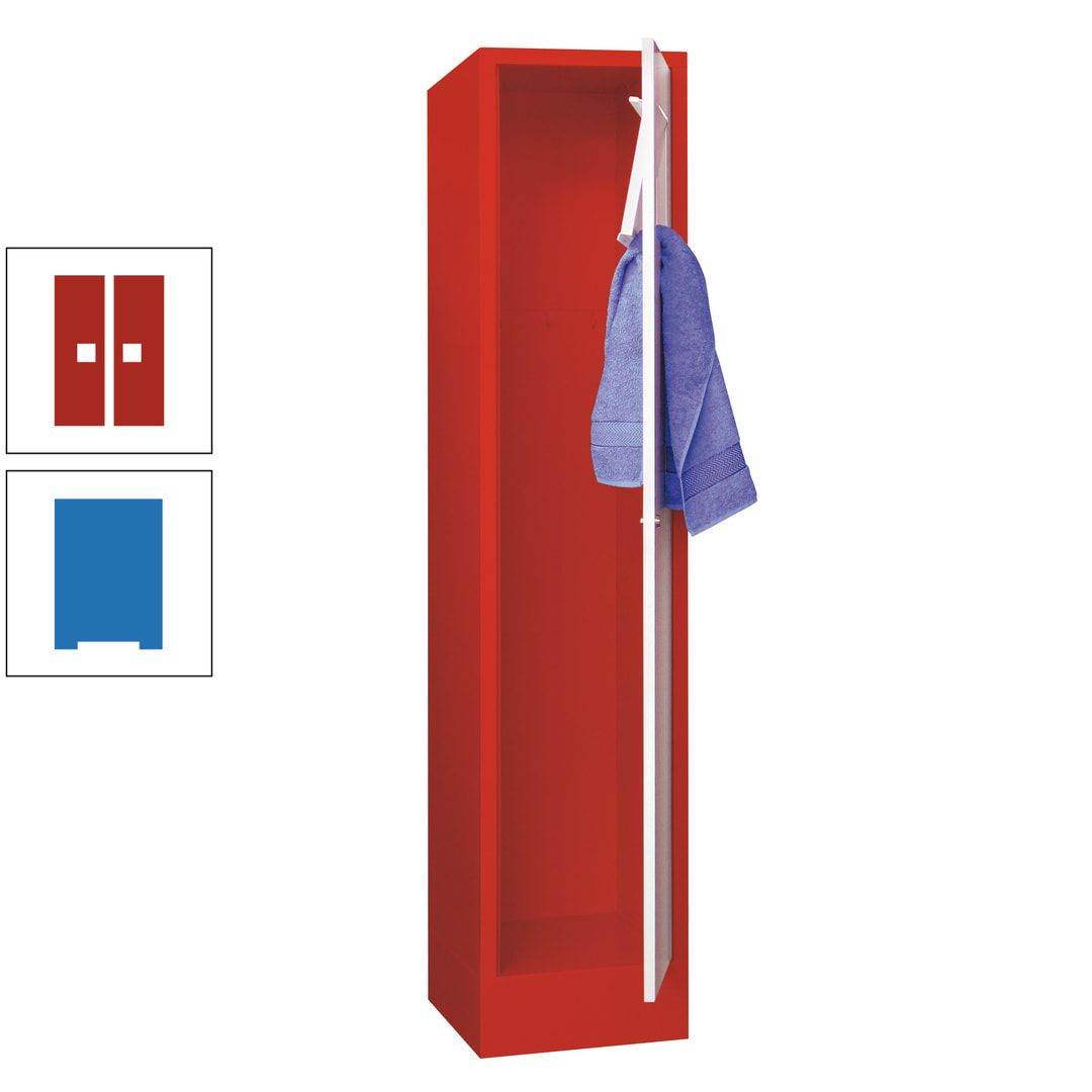 Wäschesammelschrank - 1.850 x 400 x 500 mm (HxBxT) - Sockel - Zylinderschloss - anthrazitgrau