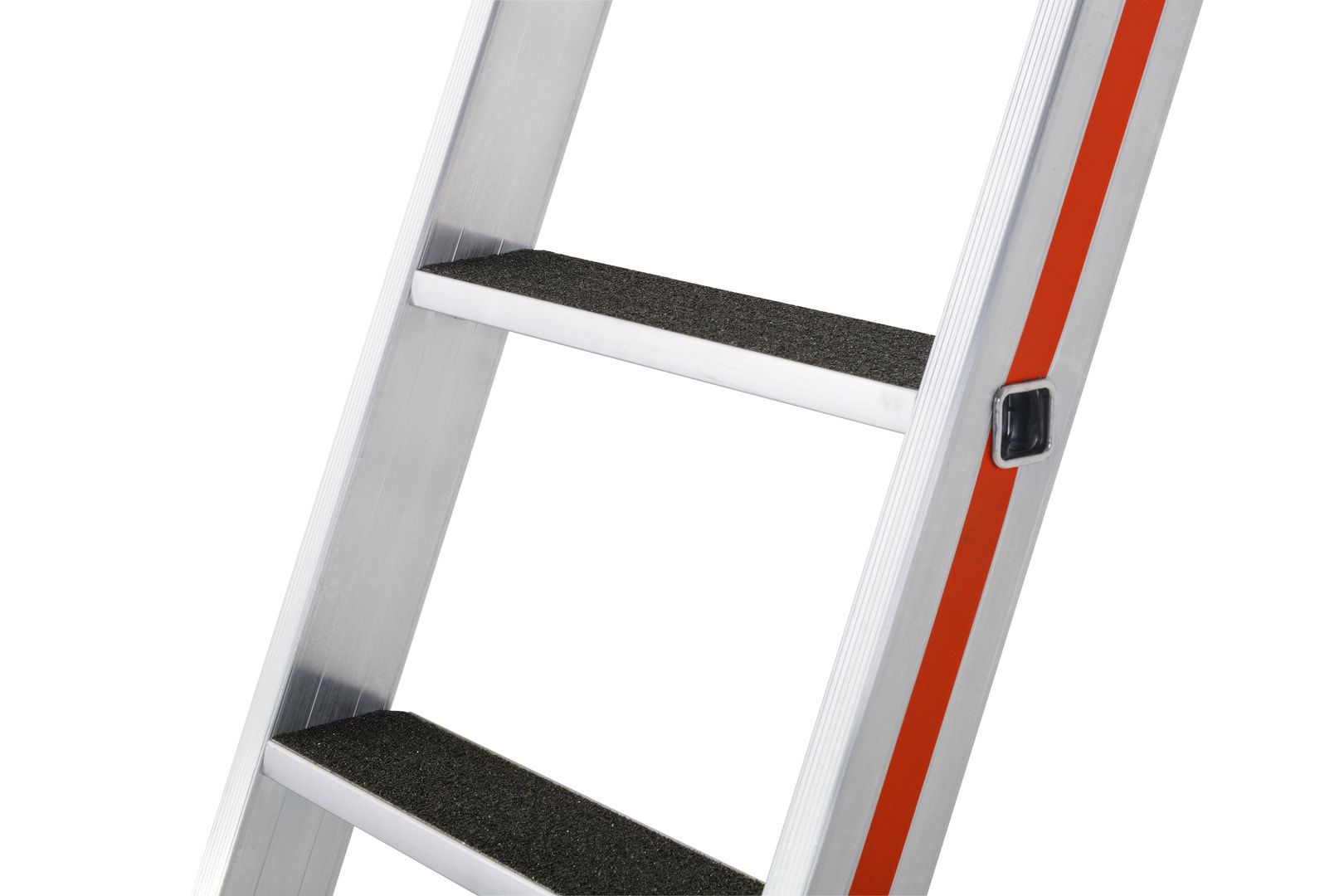 Anlegeleiter, Aluminium, Rutschhemmung R13-Beschichtung, 2.220 x 425 mm (LxB), 8 Stufen, Stufentiefe 80 mm, Leiterfüße, ölige Bereiche, Hymer