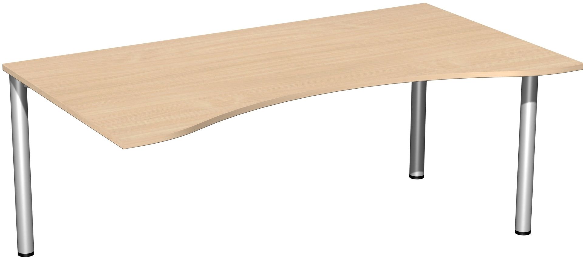 Ergo-Schreibtisch - 4-Fuß Flex - Bürotisch - 720 x 1.600 x 1.000 mm (HxBxT) - Gestell anthrazit - Ahorn