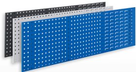 Kombiplatte ohne Zubehör, Lochplatte, Schlitzplatte, Werkzeugwand, für Werkzeughalter und Sichtlagerkästen, 450 x 1.500 mm (HxB), Farbe wählbar