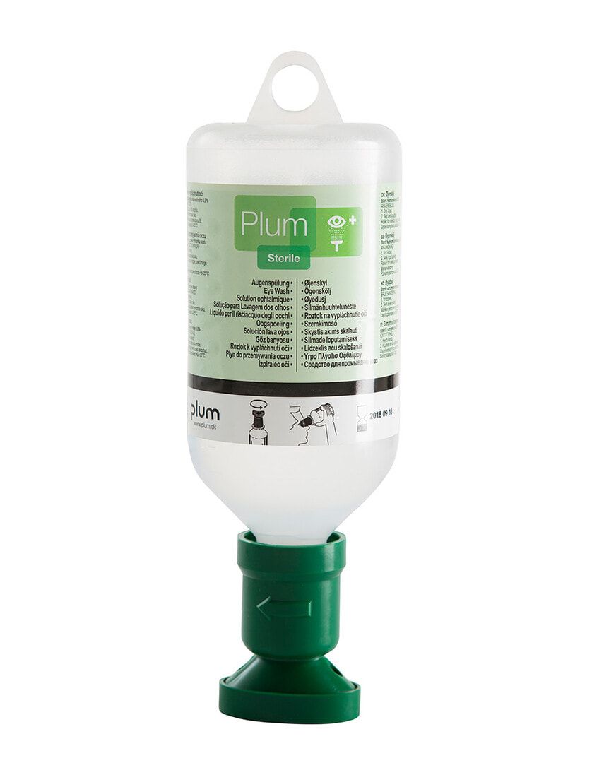 ultraMEDIC Augenspülflasche, 500 ml, sterile Kochsalzlösung 0,9 Prozent, NaCl, Natriumchlorid, Erste-Hilfe, Drehverschluss