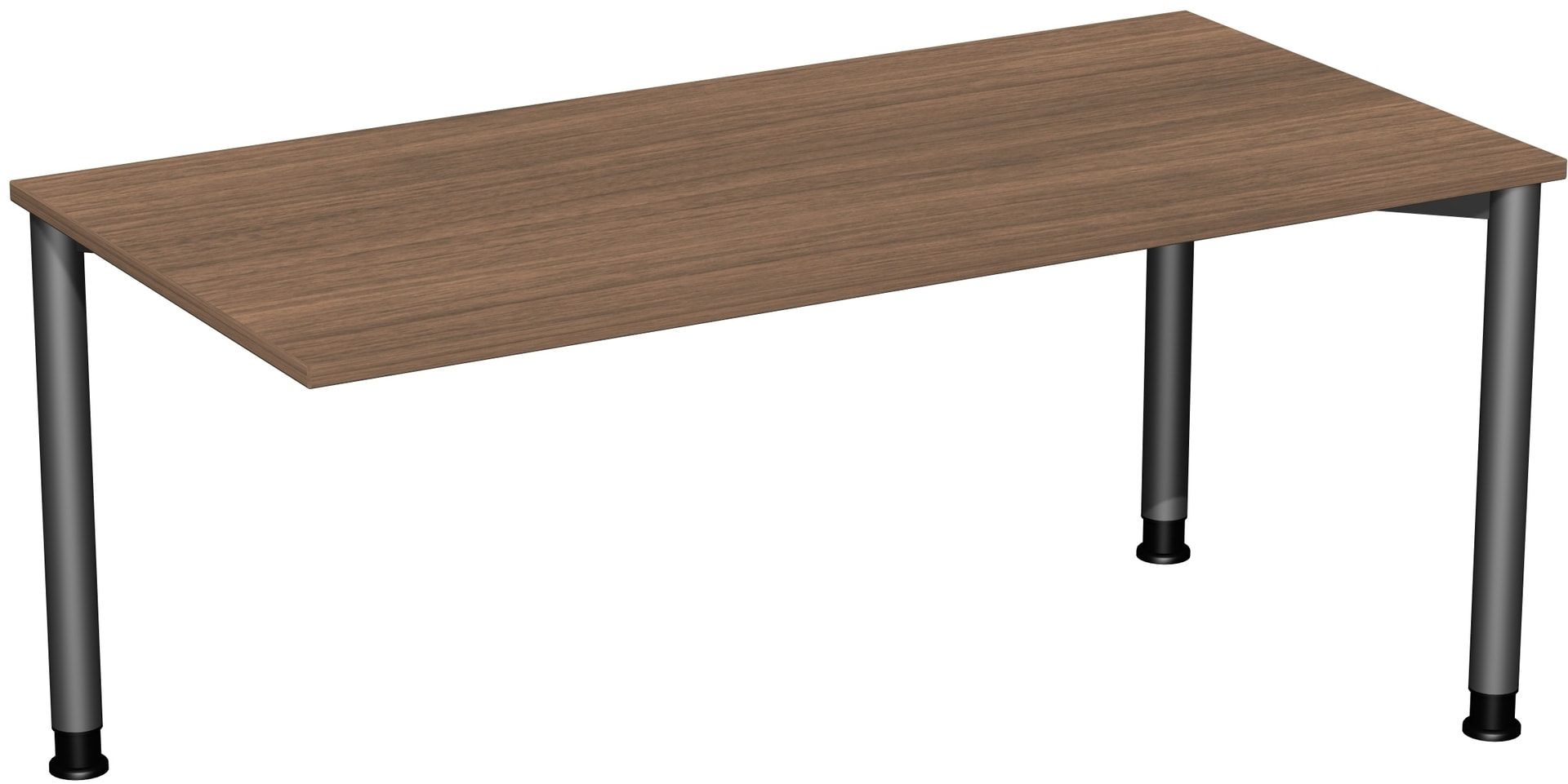 Schreibtisch - 4-Fuß Flex - Bürotisch - Höhe 680-800 mm - 1.200 x 600 mm (BxT) - Gestell anthrazit - Ahorn