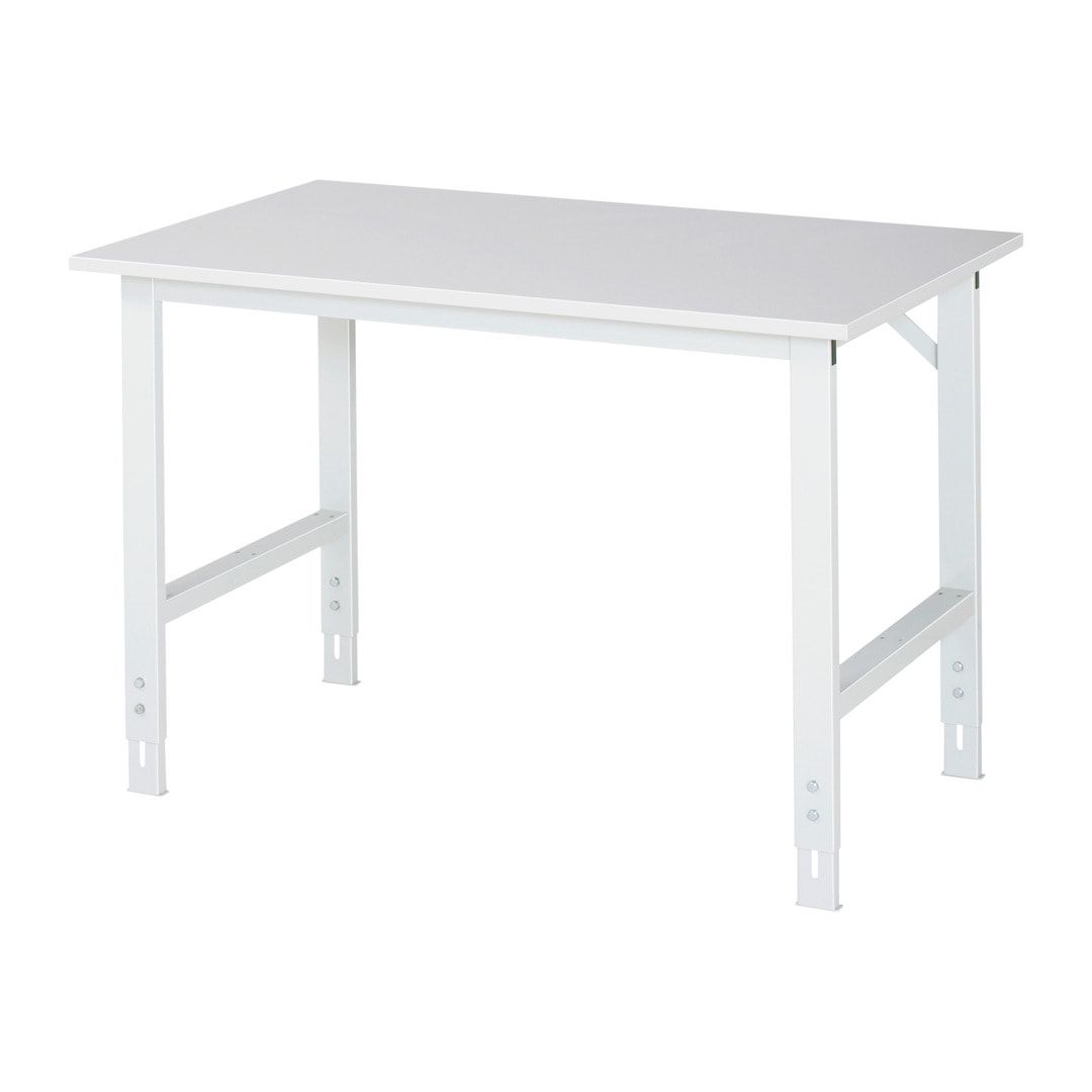 Arbeitstisch - höhenverstellbar 760 - 1.080 mm - 1.250 x 800 mm (BxT) - Traglast 500 kg - EGB-Melaminharz - Anthrazitgrau