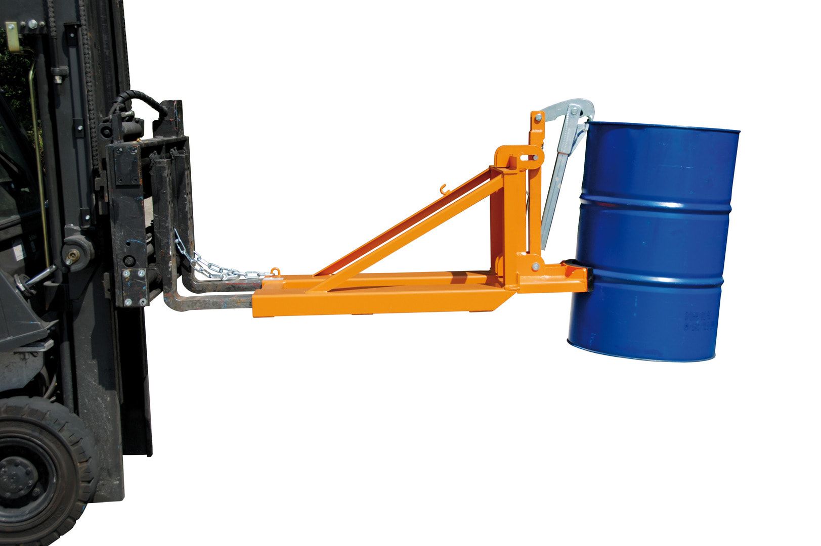 BAUER Fasslifter - 1 x 200/220-l-Fass - breite Auflage - feuerrot