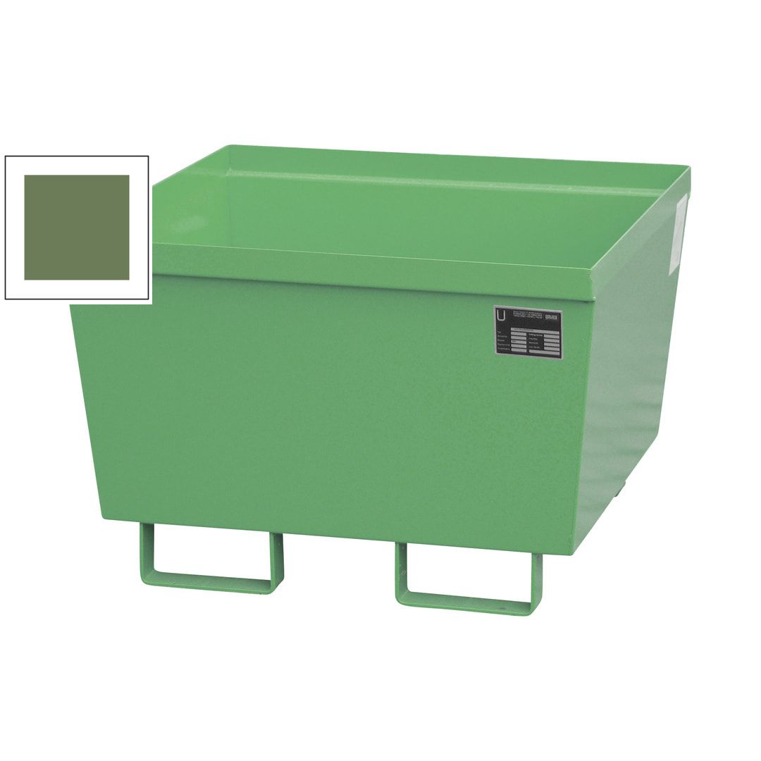 Ineinander stapelbare Auffangwanne - Stahl - 229 l Volumen - Breite 800 mm - feuerrot
