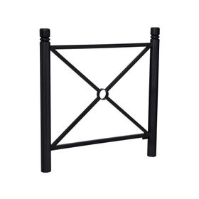 Geländer Kreuz und Kreis - 1.000 x 1.072 mm - Pfosten mit wählbarem Kopf - Farbe wählbar - Außengeländer Systemgeländer