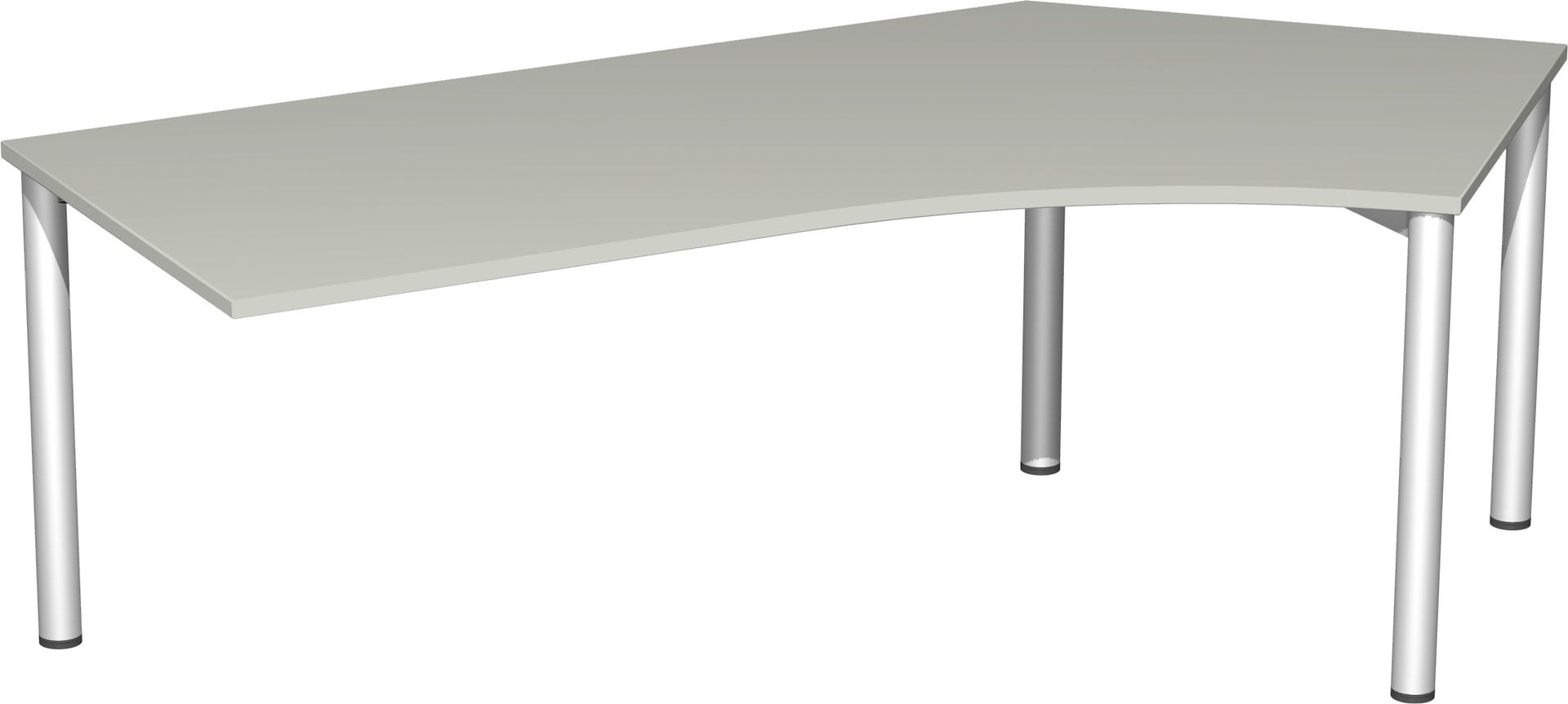 Winkel-Schreibtisch - Winkel rechts - 4-Fuß Flex - 720 x 2.166 x 1.130 mm (HxBxT) - Gestell anthrazit - Ahorn