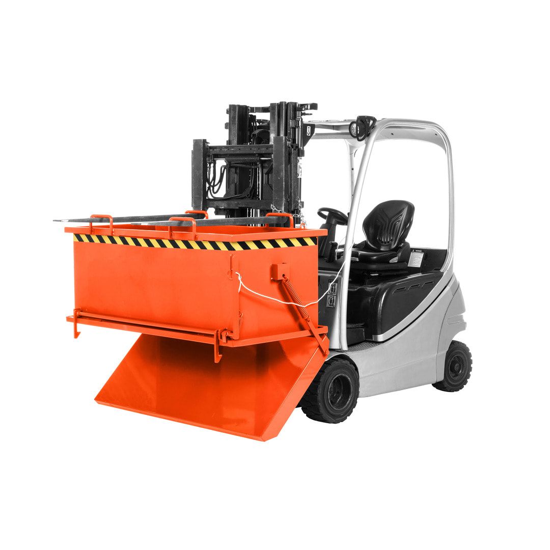 Klappbodenbehälter - 1.000 l Volumen - Traglast 1.250 kg - kranbar - enzianblau