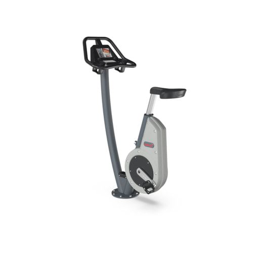City Bike, Cardiobike, interaktiv, verstellbar auf 13 Sitzhöhen, Elektromotor, Edelstahlkurbel, Q-Faktor 175 mm, 1.380 x 510 x 970 mm (HxBxT), Grau