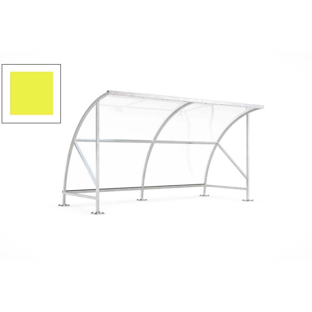 Fahrradunterstand - Fahrradgarage mit Bogendach - Stahl und Kunststoff - 2.290 x 4.130 x 2.100 mm (HxBxT) - Farbe Achatgrau
