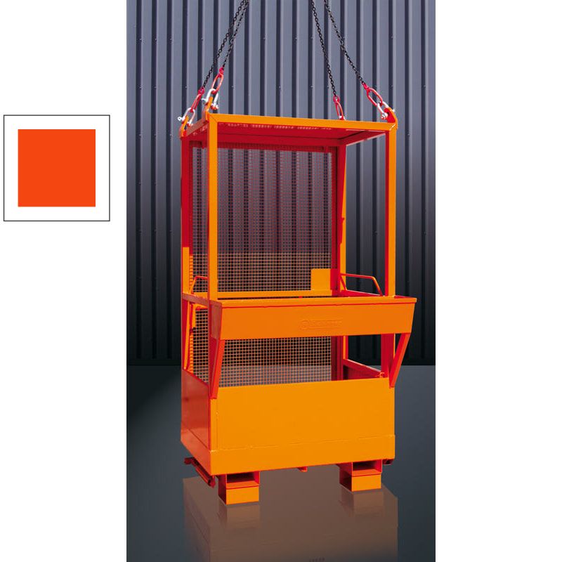 Eichinger Arbeitsbühne Stapler Kran für 2 Personen, 250kg NL, Werkzeugablage, pulverbeschichtet, 2.350 x 1.140 x 1.225 mm (HxBxT), Farbe anthrazitgrau