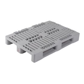 Hygienepalette H1 - mit 3 Kufen - aus PE-HD - Tragkraft stat./dynam. 5.000/1.250 kg - BxTxH 1.200x800x160 mm - Farbe grau