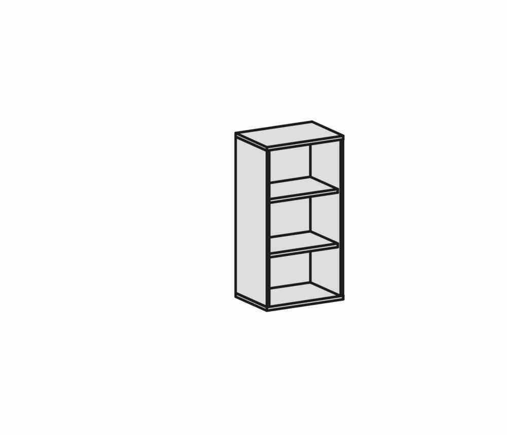 Büroregal, Metallsockel/Standfüße, 2 Einlegeböden, modular, Dreischicht-Feinspan, Einlegeboden, 1.152 x 1.000 x 425 mm (HxBxT), Dekor Ahorn