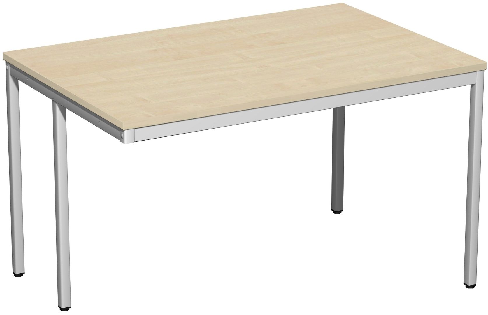 Schreibtisch - 4-Fuß Eco - Bürotisch - 720 x 1.000 x 800 mm (HxBxT) - Gestell lichtgrau - Ahorn