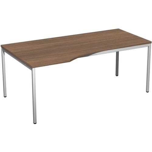 Schreibtisch - 4-Fuß Eco - Eckschreibtisch links- 720 x 1.800 x 1.000 mm (HxBxT) - Gestell lichtgrau - Ahorn