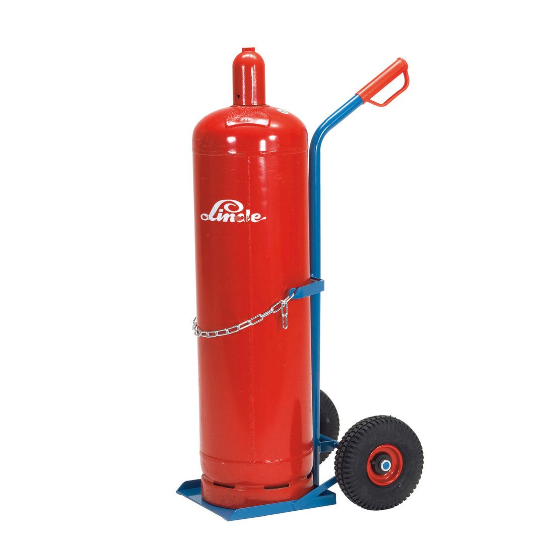 Sackkarre für Stahlflaschen, Stahlflaschenkarre von Fetra - für 1 Flasche a 33 kg - Luftbereifung